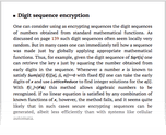 Digit sequence encryption