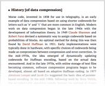 History [of data compression]