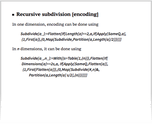 Recursive subdivision [encoding]