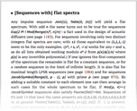 [Sequences with] flat spectra