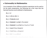 Universality in Mathematica