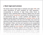 Basic logic [and axioms]