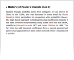 History [of Pascal's triangle mod k]