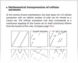 Mathematical interpretation of cellular automata