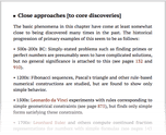 Close approaches [to core discoveries]