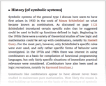 History [of symbolic systems]