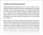 History [of Turing machines]