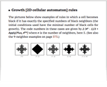 Growth [2D cellular automaton] rules