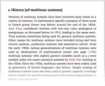 History [of multiway systems]
