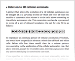 Relation to 1D cellular automata