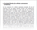 Excluded blocks [in cellular automaton evolution]