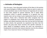 Attitudes of biologists