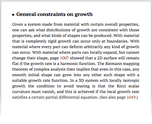 General constraints on growth