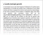 Locally isotropic growth