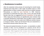 Randomness in markets