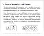 Non-overlapping [network] clusters