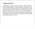 Planar networks