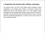 Properties [of second-order cellular automata]