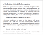 Derivation of the diffusion equation