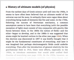 History of ultimate models [of physics]