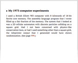 My 1973 computer experiments