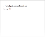 Nested patterns and numbers