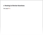Nesting in bitwise functions