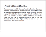 Primitive [Boolean] functions