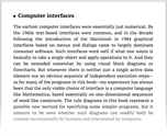 Computer interfaces