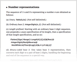 Number representations