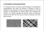 Perception and presentation