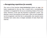 Recognizing repetition [in sounds]