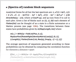 [Spectra of] random block sequences