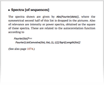 Spectra [of sequences]