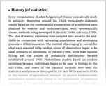 History [of statistics]
