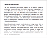 Practical statistics