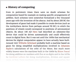 History of computing