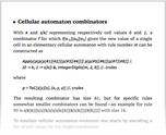 Cellular automaton combinators