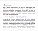 Combinators