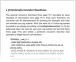 [Universal] recursive functions