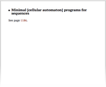 Minimal [cellular automaton] programs for sequences