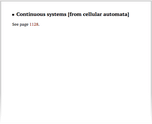 Continuous systems [from cellular automata]