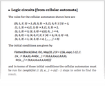 Logic circuits [from cellular automata]