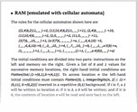 RAM [emulated with cellular automata]