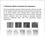 Minimal cellular automata for sequences