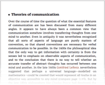 Theories of communication