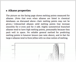 Alkane properties