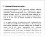 [Implications for] chemistry