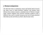 Human uniqueness