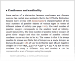 Continuum and cardinality